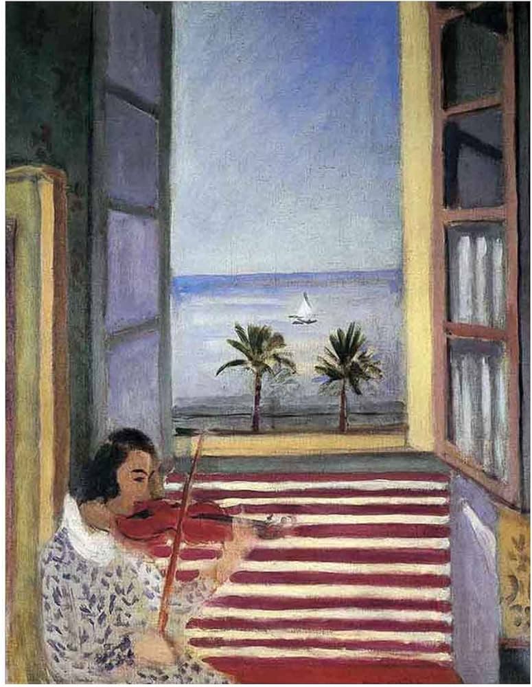 油絵バイオリンを弾く女ベッドルームの装飾絵画
